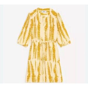 ba&sh Robe Kenya Dress In Yellow Sz L/US 8 New